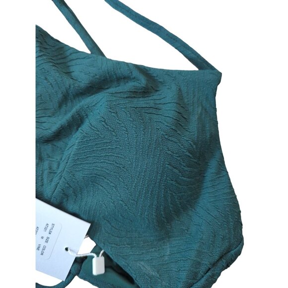 Andie Swim The Figi Top Vine Green Textured Size Medium - Picture 8 of 8